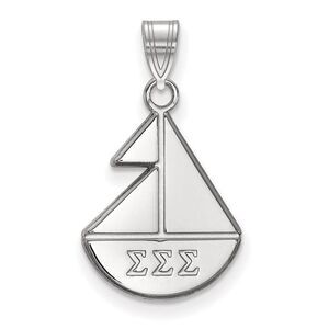 Sterling Silver Sigma Sigma Sigma Small Pendant